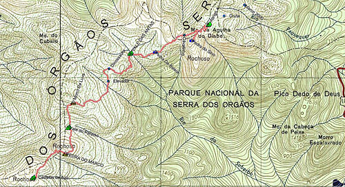 carta topografica petropolis - teresopolis - calibrada